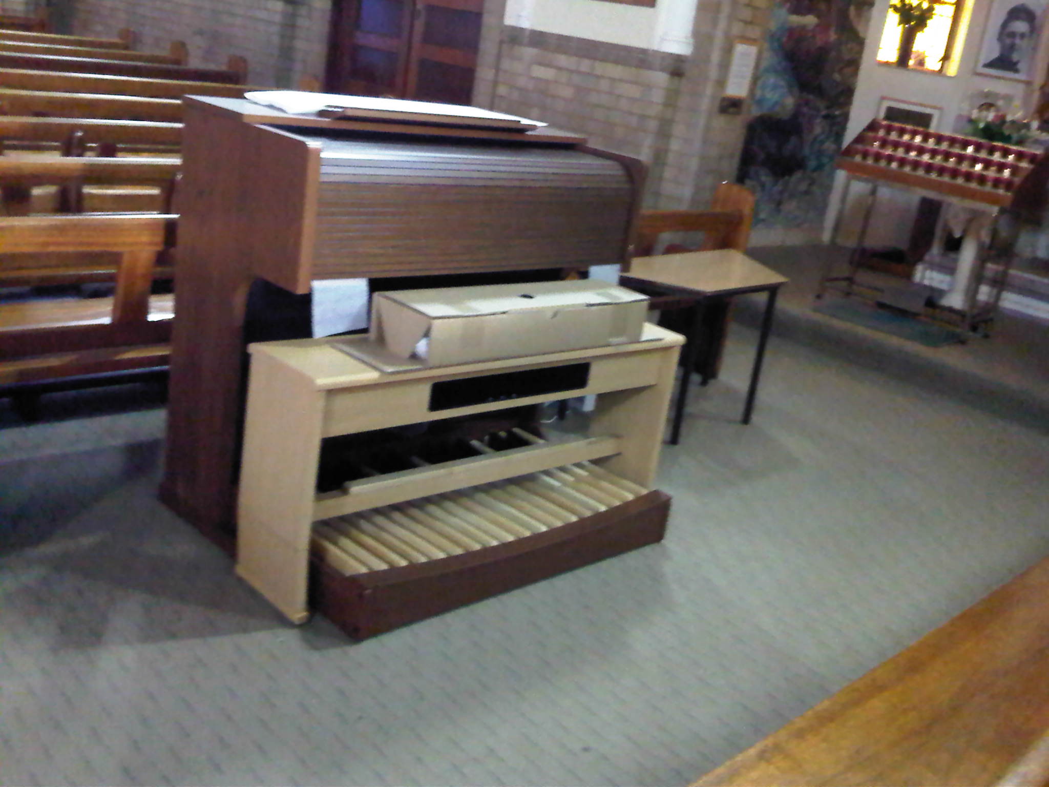 piano organ delivered to church